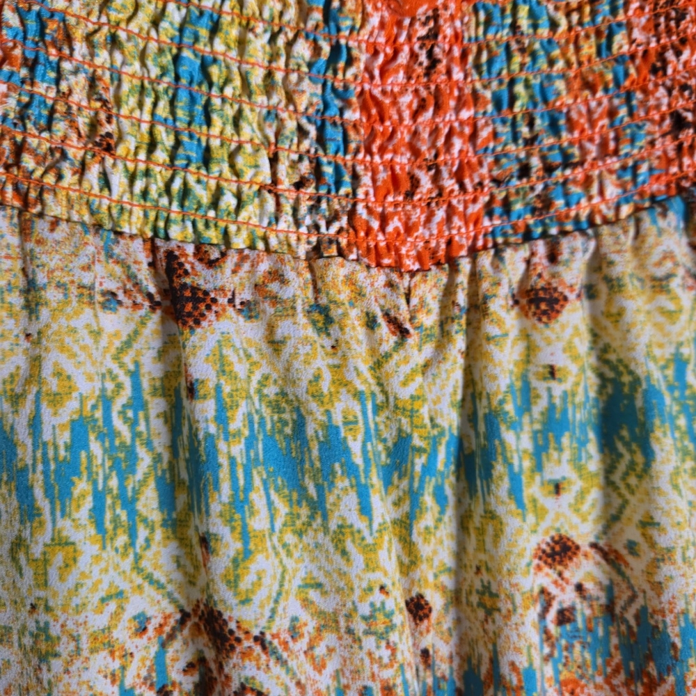 Cato Multi Colored Smocked Wide Leg Pants - Picture 3 of 3